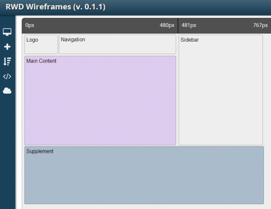 RWD wireframes