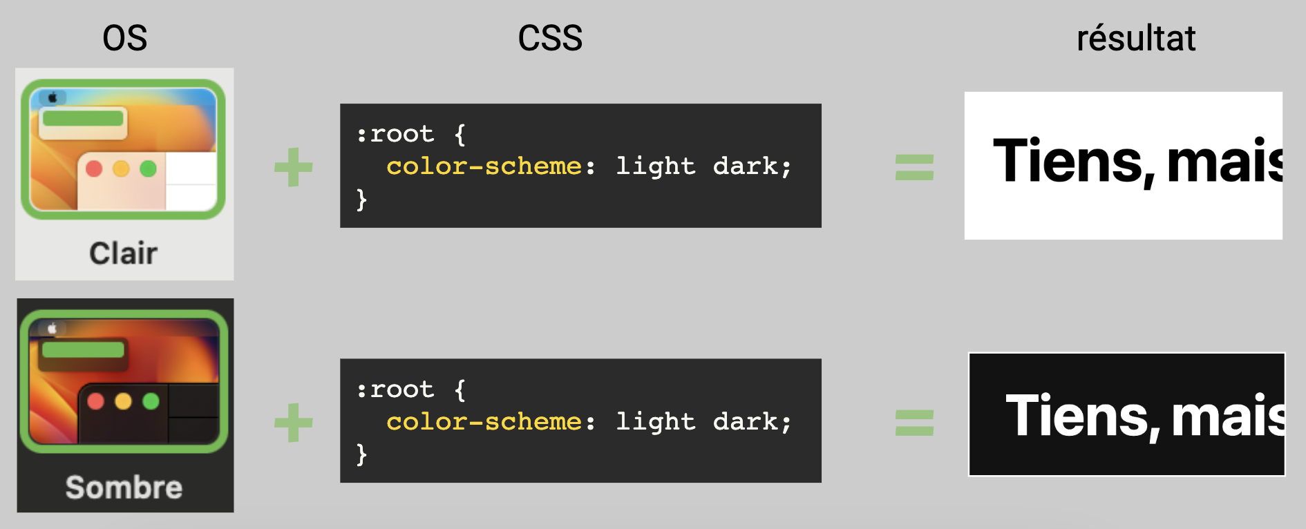 la propriété color-scheme